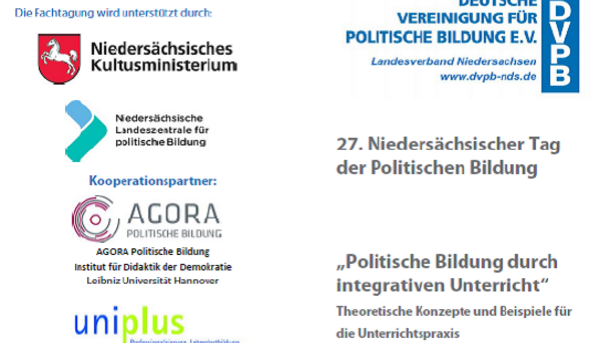 Screenshot des Flyers zur Ankündigung des Niedersächsischen Tages der Politischen Bildung